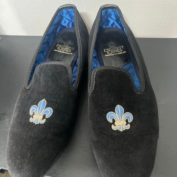크로켓 앤 존스(Crockett & Jones) 벨벳 슬리퍼 (8.5 사