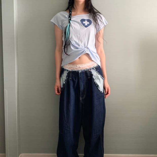 샵페어리 버튼업 하프 티셔츠 button up zodiac half T
