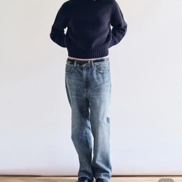 낫띵리튼 Faded Light Denim Pants 