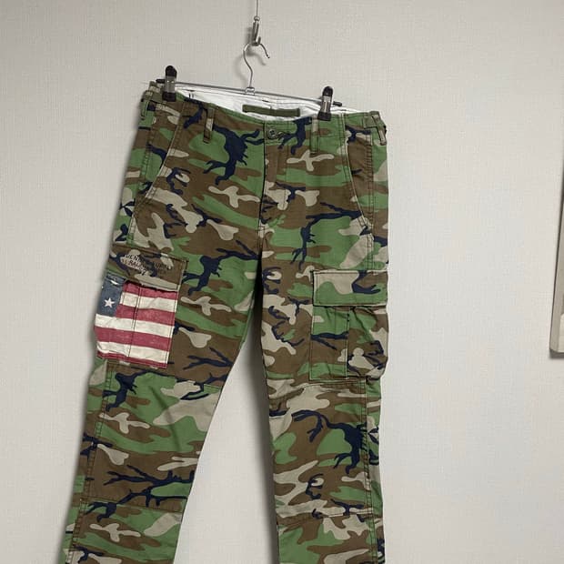 폴로데님 카모플라쥬 성조기팬츠