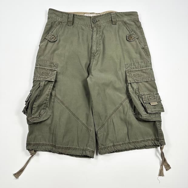 VTG 빈티지 버뮤다 카키 카고 반바지 팬츠 (32인치)