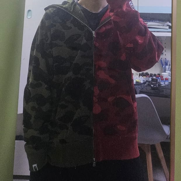 베이프 아수라 카모 그린/레드