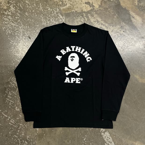 새상품 베이프 컬리지 롱슬리브 L / XL / 2XL 
