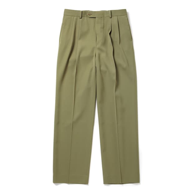 오라리 24SS 라이트 울 맥스 개버딘 투턱 슬랙스 카키 3사이즈