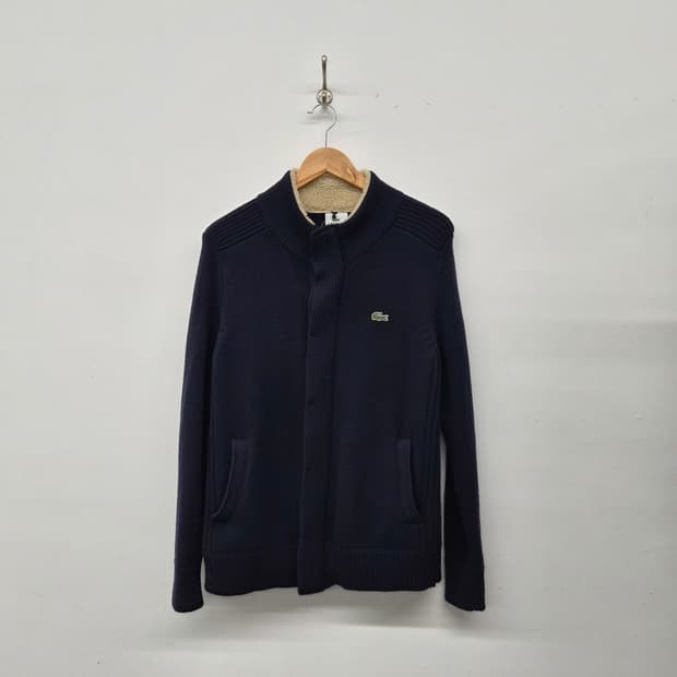 라코스테 네이비 니트 집업 남녀공용 M