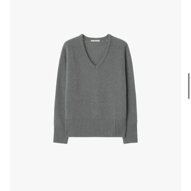 WOOL V-NECK SWEATER / GREY