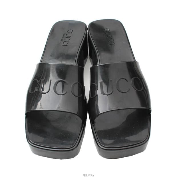 GUCCI 구찌 러버 슬라이드 여성 샌들 슬리퍼 39 (정품)