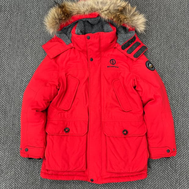 빈폴 패딩 레드