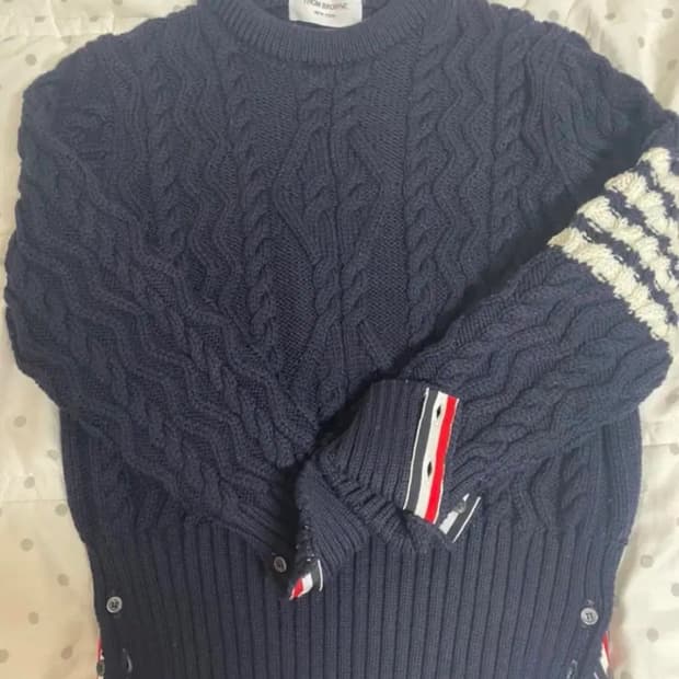 [새상품급] 톰브라운 아란 케이블 니트 가디건