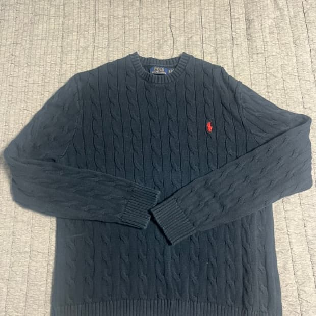 폴로 꽈배기 니트