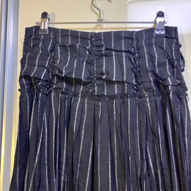 빈티지 셔링 롱스커트