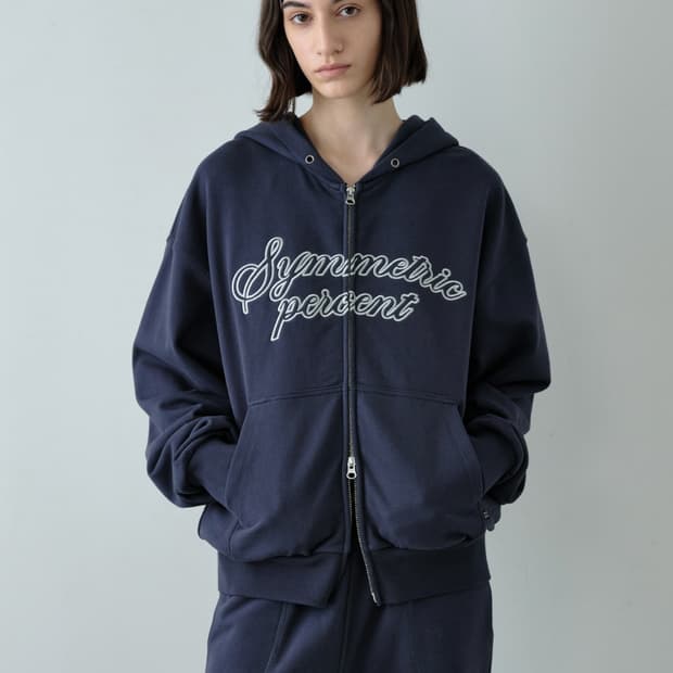 Logo Zip-up Hoodie / Navy 사이즈0