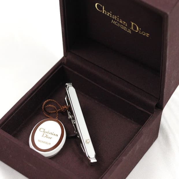 디올 S등급 5cm 은장 남자 명품 넥타이핀 빈티지