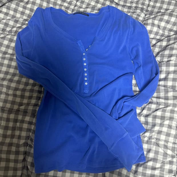 브랜디멜빌 긴팔 티 탑 블루