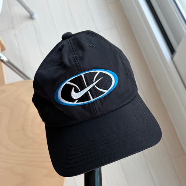90s 올드 나이키 nike 스우시 나일론 블랙 스냅백