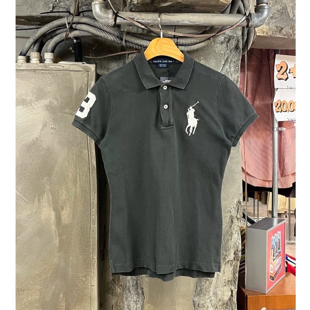 폴로 랄프로렌 빅포니 반팔 카라티 카키 S #csz3018