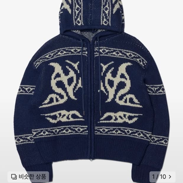 노매뉴얼 코위찬 니트 후드집업 M