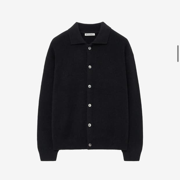 인사일런스 앙고라 믹스드 칼라 카디건 BLACK L사이즈