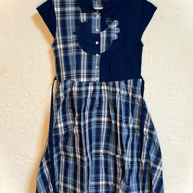 빈티지 패치 자수 원피스