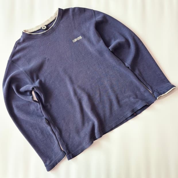 컨버스 올스타 빈티지 네이비 롱슬리브