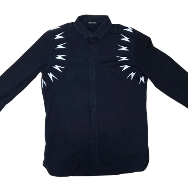 닐바렛 썬더볼트 번개 셔츠 네이비