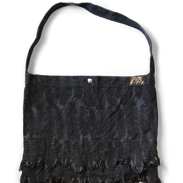 캐피탈 12oz 맥파이 데님 메디슨 백 블랙 L