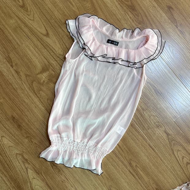 빈티지 딸기우유 핑크 달천깔 블라우스 탑 히메갸루 로걀 핀터깔 긱시크