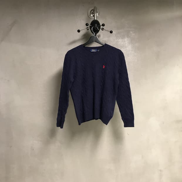 폴로 랄프로렌 케이블 니트 네이비 L(W)