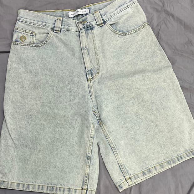 폴라스케이트 빅보이 데님 쇼츠 라이트블루