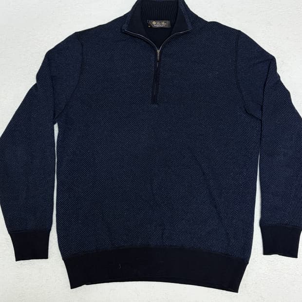 (최고가라인) 로로피아나 로드스터 캐시미어 풀 니트 반집업 50