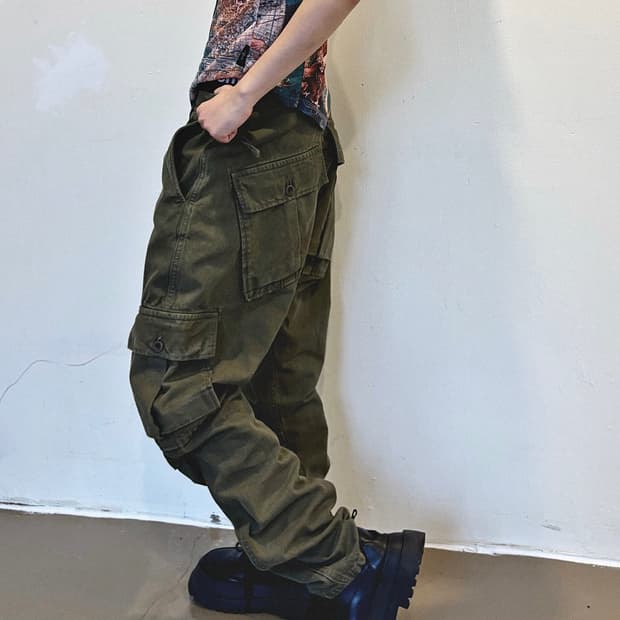 캐피탈 데님 코튼 카고팬츠