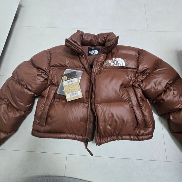 (정품)노스페이스 우먼 숏 자켓 패딩 브라운 M