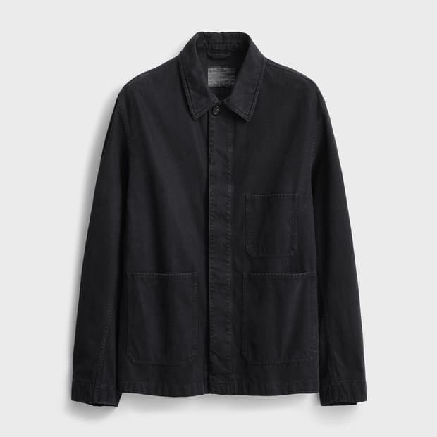 포터리 브러쉬드 코튼 워크 자켓 3 잉크블랙