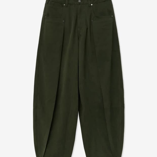 아이돈워너셀 바지 soft suede 카키 0