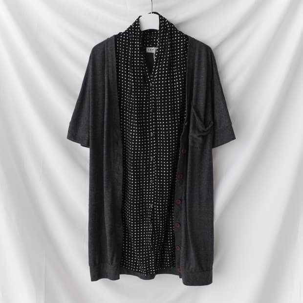 dot layered half cardigun