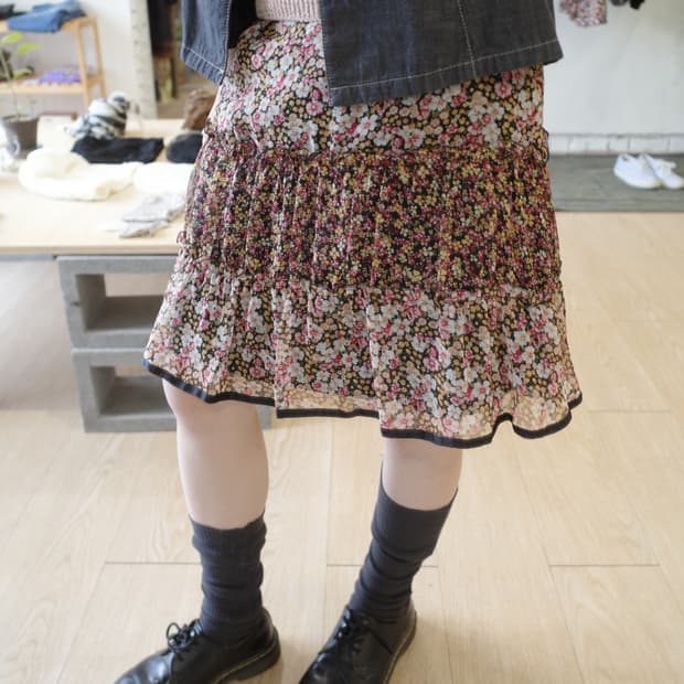 꽃 캉캉 스커트