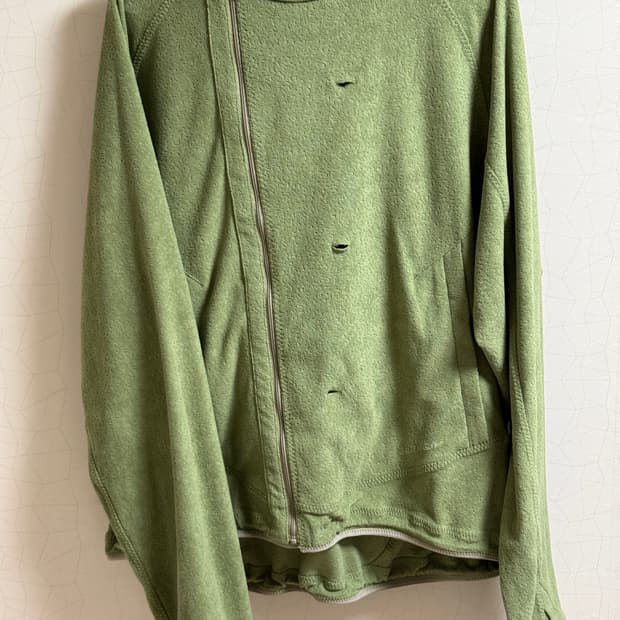 산산기어 버튼 플리스 재킷 그린