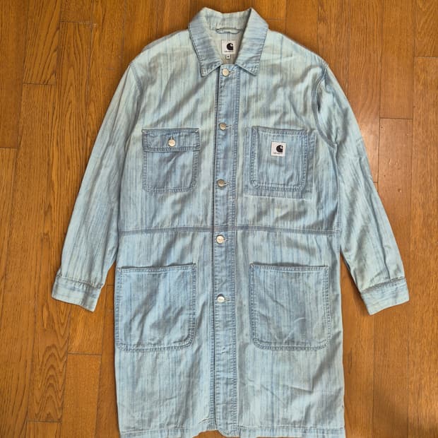 [M]칼하트 라이트 워시 데님 코트