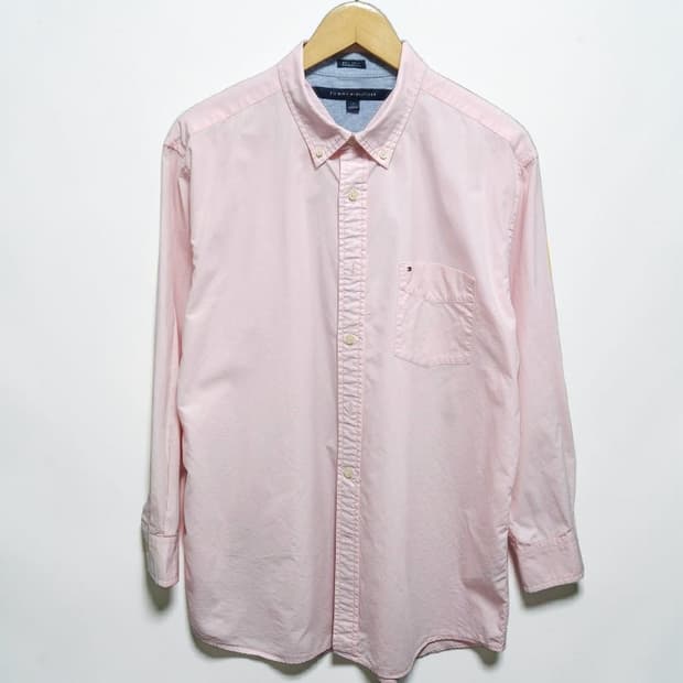 100~105 TOMMY 타미 힐피거 셔츠 핑크