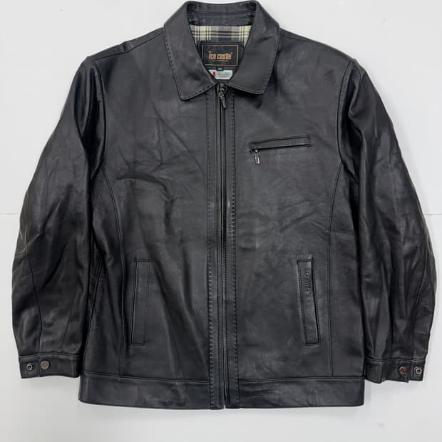 Sheepskin leather 집업 자켓