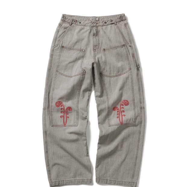 카락터 테리 더블 니 팬츠 karactor ptery pants 그레이