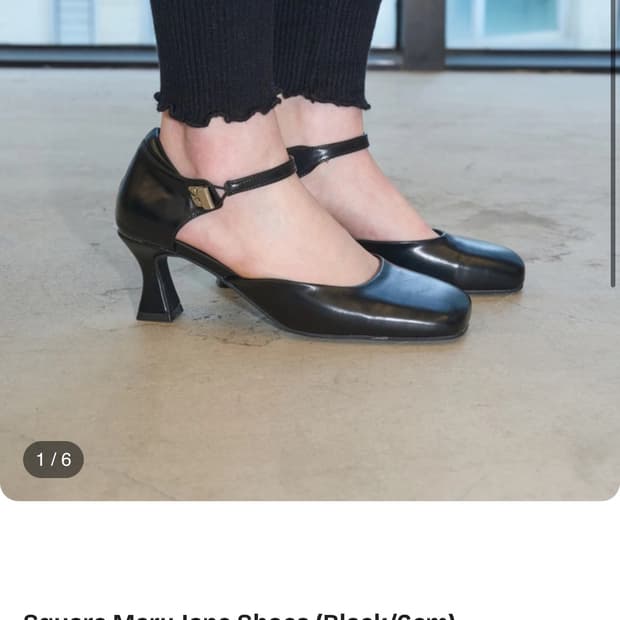 스퀘어 메리제인 펌프스 힐