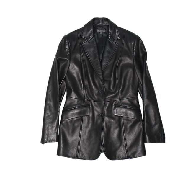 CLASSIQUES ENTIER 램스킨 레더 블레이저 자켓