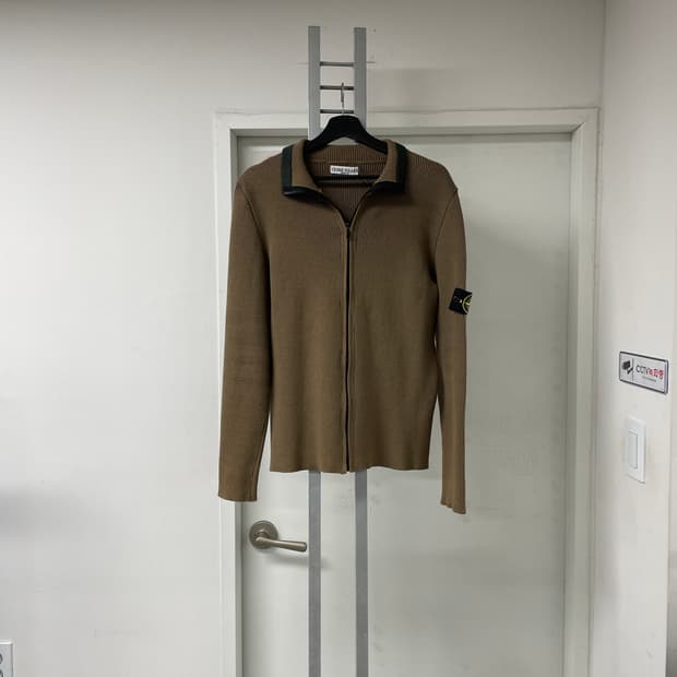 스톤아일랜드 니트 집업 베이지 XL