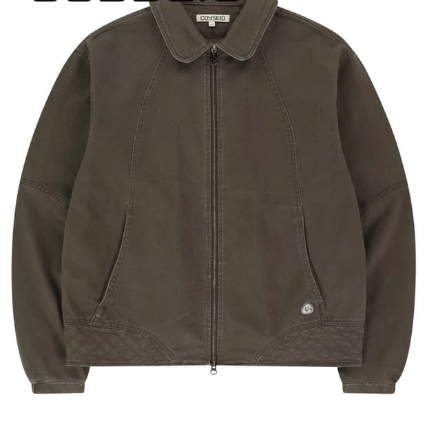 코이세이오 라운드카라 스티치 자켓 코코아