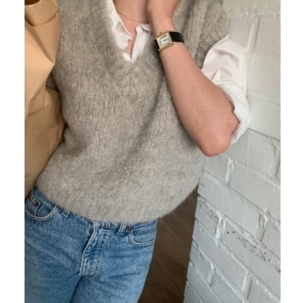 리본빛 (구 모네) 니트 베스트