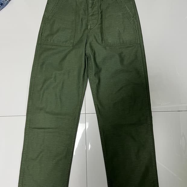 택포15) 오어슬로우 레귤러핏 퍼티그 팬츠 1사이즈 실측30