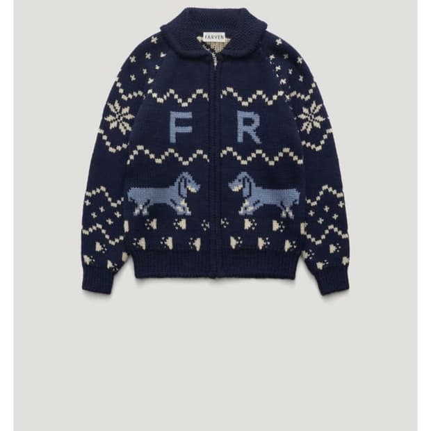 파르벵 홀리데이 퍼피 집업 울 가디건 코위찬