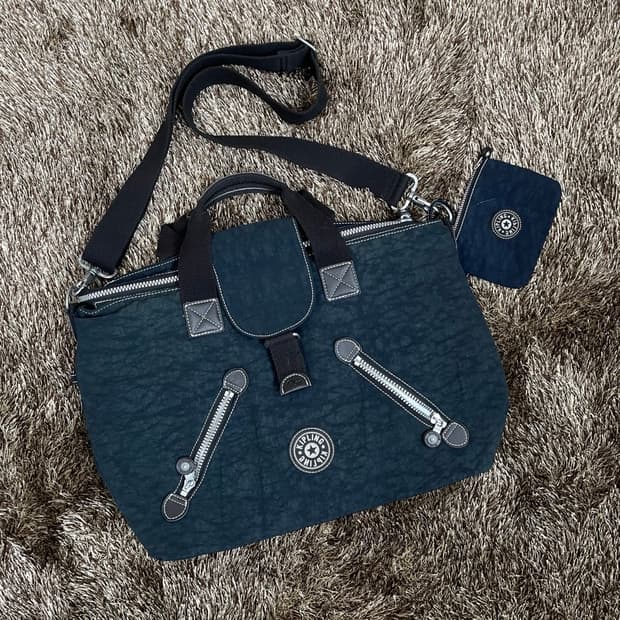 키플링 Kipling 네이비 빅 토트 겸 크로스백
