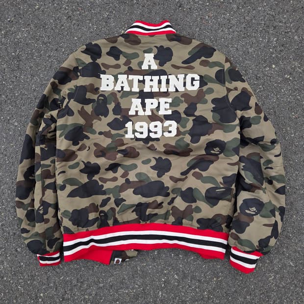 BAPE camo Varsity Jacket (made in Japan)
